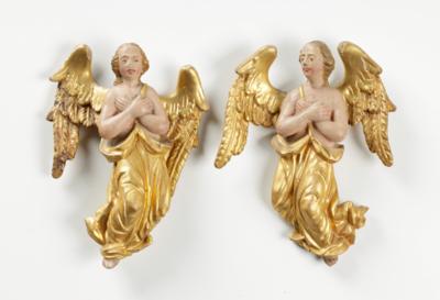 Paar kleine fliegende Engel, 19. Jahrhundert - Kunst & Antiquitäten