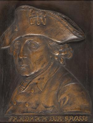Portraitrelief von Friedrich II. König von Preußen, - Kunst & Antiquitäten