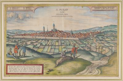 Georg Hoefnagel (Hufnagel) (Antwerpen 1542-1600 Wien), Ansicht von St. Pölten - Antiquitäten, Möbel & Teppiche