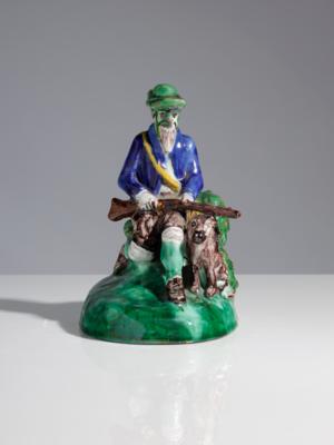 Jäger mit Hund, Vereinigte Wiener und Gmundner Keramik, um 1913/17 - Antiques, art and jewellery