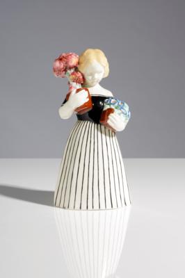 Mädchen mit Blumentöpfen, Wiener Kunstkeramische Werkstätte WKKW, um 1910/15 - Antiquitäten, Möbel & Teppiche