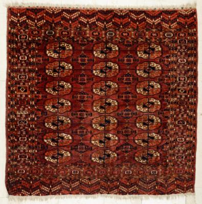 Antiker Tekke Teppich, ca. 123 x 128 cm, Turkmenistan, um 1900 - Kunst & Antiquitäten