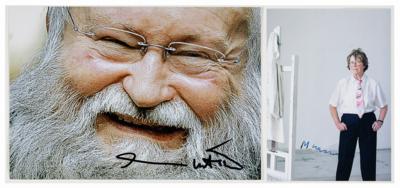 Signierte Portraitfotos von Hermann Nitsch (1938-2022) und Maria Lassnig (1919-2014) - Obrazy