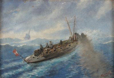Österreichische Kriegsmarine, F. Romberg, um 1897 - Obrazy