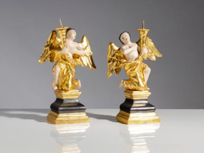 Paar Leuchterengel, 19. Jahrhundert - Kunst & Antiquitäten