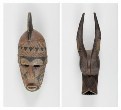 Zwei afrikanische Masken - sog. Fetischobjekte - Kunst & Antiquitäten