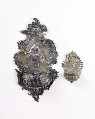 Zwei Silber Weihwasserkessel, 19. Jahrhundert - Kunst & Antiquitäten