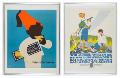Zwei Reklameplakate, Mitte 20. Jahrhundert - Bilder & Zeitgenössische Kunst
