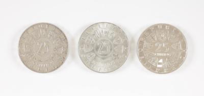 100 Stk. Silbermünzen ATS 25.- - Antiques, art and jewellery