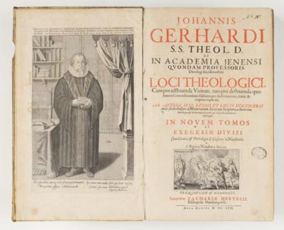 "Loci Theologici" (Thelogische Lehren), Johannis Gerhardi, Hamburg/Frankfurt, 1657, 9 Bände in 3 Büchern - Art & Antiques