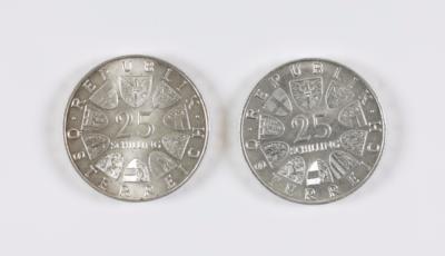 32 Stk. 25 Schillingmünzen - Kunst & Antiquitäten