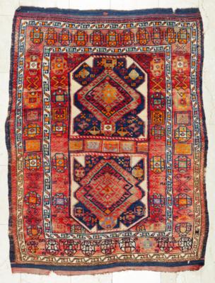 Antiker anatolischer Teppich, ca. 150 x 124 cm, Anatolien, Anfang 20. Jahrhundert - Kunst & Antiquitäten