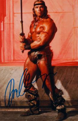 Autogrammphoto von Arnold Schwarzenegger - Art & Antiques