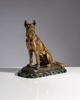 Deutscher Schäferhund, Entwurf Albert Laplanche (Lyon 1854-1935 Paris), um 1900 - Umění a starožitnosti