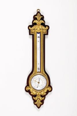 Elegantes Ormolu Thermometer  &  Barometer im Louis-XVI-Stil, Henry Dasson (1825-1896), Paris, 1889 - Umění a starožitnosti