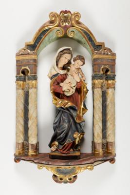 Madonna mit Christuskind in Wandnische im Barockstil, 20. Jahrhundert - Umění a starožitnosti