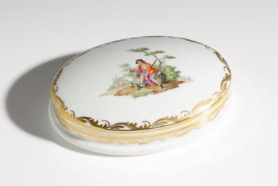 Ovale Deckeldose, Wiener Porzellanmanufaktur Augarten, 2. Hälfte 20. Jahrhundert - Umění a starožitnosti