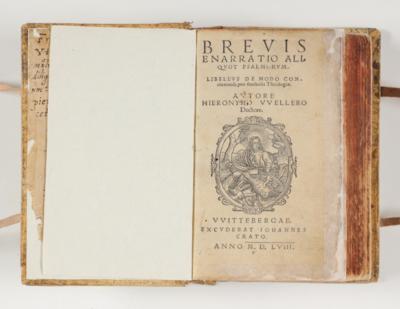 Psalmensammlung "Brevis Enarratio Aliquot Psalmorum", Hieronymus Weller, Wittenberg, 1558 - Umění a starožitnosti