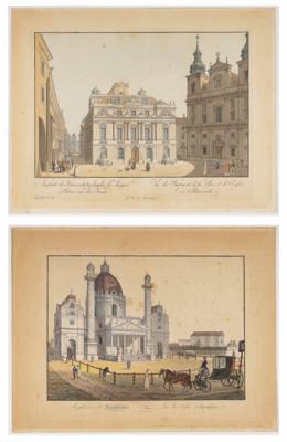 Zwei Ansichten aus Wien, nach Johann Ziegler (1749-1802) und Carl Schütz (1745-1800) - Paintings