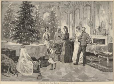 Die kaiserliche Familie beim Weihnachtsfest in der Wiener Hofburg - Bilder & Zeitgenössische Kunst