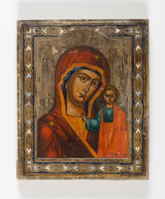 Ikone "Gottesmutter mit Cristuskind", um 1900 - Art & Antiques