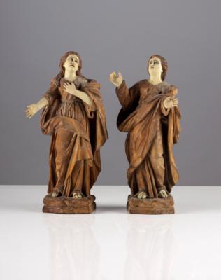 Paar Assistenzfiguren "Hll. Maria und Johannes", Oberösterreich, 18./19. Jahhrundert - Art & Antiques
