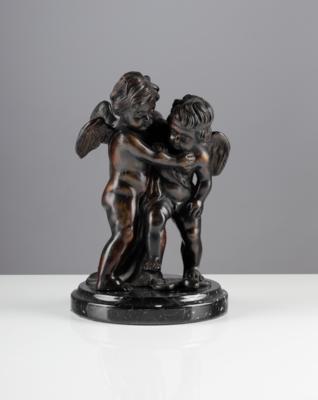 Paar zankende Amoretten, in der Art von Jean Baptiste Pigalle (1714-1785), 20. Jahrhundert - Umění a starožitnosti