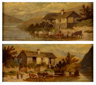 Maler des 19. Jahrhunderts, 2 Bilder: - Obrazy