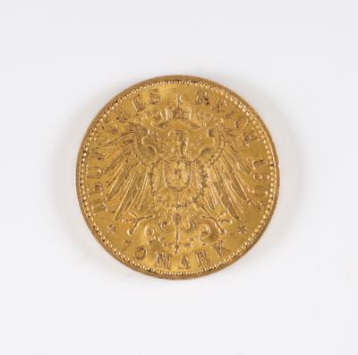 Goldmünze 10 Mark Wilhelm II 1907 - Umění a starožitnosti