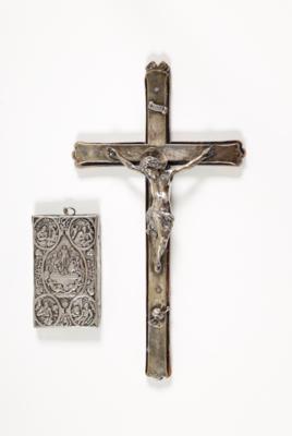 Silber Kruzifix  &  Ikone, um 1900 - Kunst & Antiquitäten