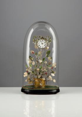 Spätbiedermeier Zappler Tischuhr "Blumentopf", Österreich, Mitte 19. Jahrhundert - Art & Antiques