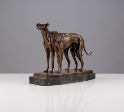 Zwei Windhunde, Franz Mazura, Wien, um 1900/1920 - Art & Antiques