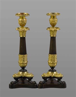 Paar Kerzenleuchter im Empirestil Anfang 20. Jh. - Podzimní aukce