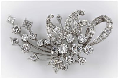 Brillant-Diamant-Brosche ca. 4,50 ct - Jarní aukce