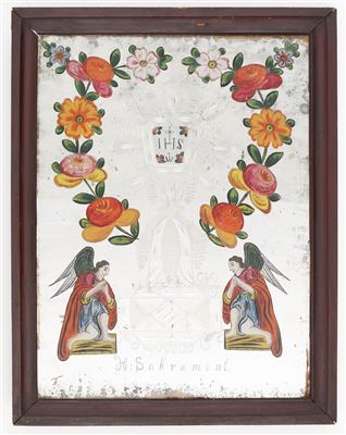 2 Spiegelhinterglasbilder Nordböhmen 19. Jh. - Spring auction