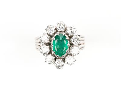 Smaragd Brillantdamenring - Spring auction