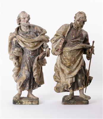 Die Apostel Petrus und Paulus, Oberösterreichischer Kulturkreis, um 1700 - Asta di autunno II
