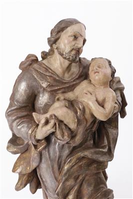 Hl. Josef mit Christuskind, - Herbstauktion II