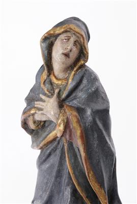 Hl. Maria - Assistenzfigur einer Kreuzigungsgruppe, - Autumn auction II