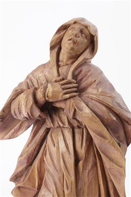 Hl. Maria einer Kreuzigungsgruppe, Werkstatt Schwanthaler, Oberösterreich, 1. Drittel 18. Jahrhundert - Herbstauktion II