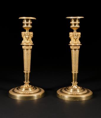 Paar Kerzenleuchter, wohl St. Petersburg, 1. Drittel 19. Jahrhundert - Autumn auction II