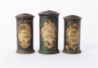 Drei Apotheker-Dosen, 18. Jahrhundert - Spring Auction