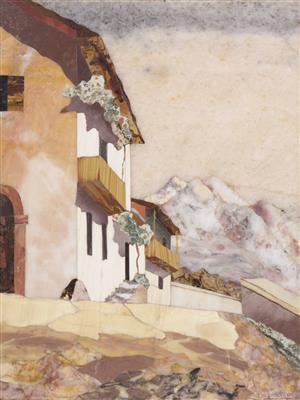 Pietra Dura-Bildplatte, Giuseppe Fiaschi, Italien, 1. Hälfte 20. Jahrhundert - Asta di primavera