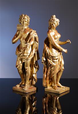 Paar meisterliche klassizistische Figuren aus der Mythologie, wohl Deutsch, Ende 18. Jahrhundert - Asta di autunno