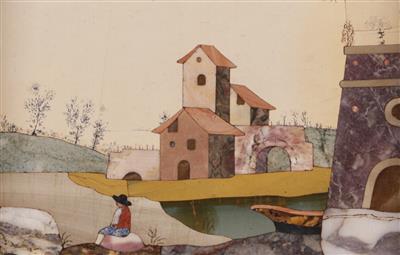 Pietra Dura-Bildplatte, Italien, wohl Florenz um 1900 - Autumn auction