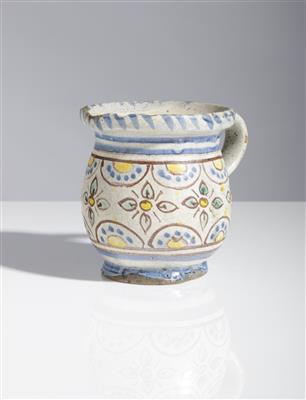 Milchkännchen, Gmunden, "Blau-bunte Periode" um 1740/60 - Spring Auction