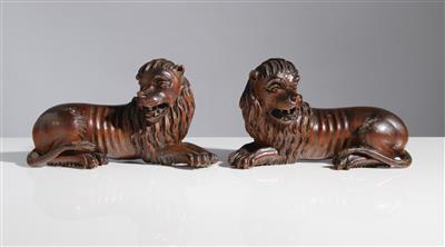 Paar Löwen, Gröden um 1800 - Spring Auction