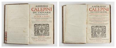 Ambrosius Calepinus: Dictionarium, 2 Bände, Leipzig, 1681 - Asta di primavera