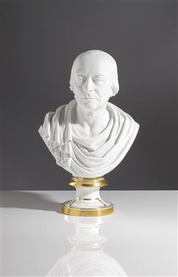 Portraitbüste von Nikolaus Joseph von Jacquin (1727-1817), Kaiserliche Porzellanmanufaktur, Wien, 1814 - Asta di primavera