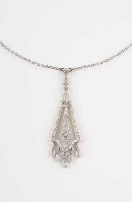 Altschliffbrillant, Diamant Collier, zus. ca. 1,60 ct - Frühlingsauktion